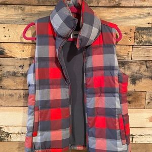 Old Navy Plaid Puffer Vest